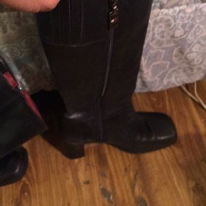 Black Leather Tommy Hilfiger leather heel boot
